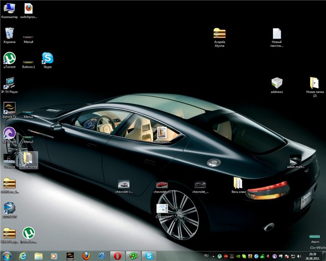 Тема в стиле Aston Martin